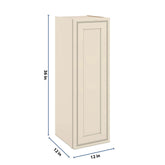 J&K Pearl Glazed H9 Single Door Wall Cabinet - 12" W x 36" H