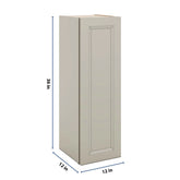 J&K Pebble B6 Single Door Wall Cabinet - 12" W x 36" H