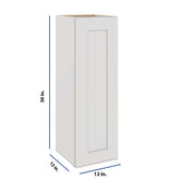 Modernform Cabinet White Shaker 12" W X 36" H X 12" D Single Door Wall Cabinet