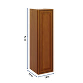 J&K Mocha Glazed K10 Single Door Wall Cabinet - 12" W x 42" H