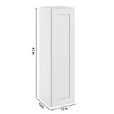 CNC Luxor 5-Piece White 12" W X 42" H Single Door Wall Cabinet