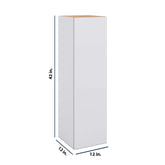 Modernform Cabinet Matte White 12" W X 42" H X 12" D Single Door Wall Cabinet