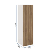 Modernform Cabinet Walnut 12" W X 42" H X 12" D Single Door Wall Cabinet
