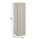 J&K Pebble B6 Single Door Wall Cabinet - 12" W x 42" H