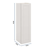 J&K Pure B5 Single Door Wall Cabinet - 12" W x 42" H