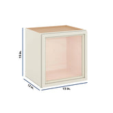 Modernform Cabinet Slim Dove White 15" W X 15" H X 12" D Single Glass Door Wall Cabinet