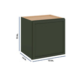 Modernform Cabinet Slim Sage Green 15" W X 15" H X 12" D Single Door Wall Cabinet