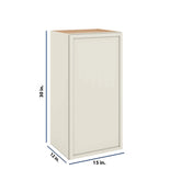 Modernform Cabinet Slim Dove White 15" W X 30" H X 12" D Single Door Wall Cabinet