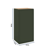 Modernform Cabinet Slim Sage Green 15" W X 30" H X 12" D Single Door Wall Cabinet