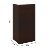 J&K Java Coffee S1 Single Door Wall Cabinet - 15" W x 30" H