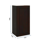 J&K Espresso K8 Single Door Wall Cabinet - 15" W x 30" H