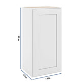 CNC Luxor 5-Piece White 15" W X 30" H Single Door Wall Cabinet