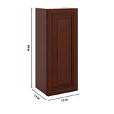 J&K Mahogany J5 Single Door Wall Cabinet - 15" W x 36" H