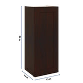 J&K Java Coffee S1 Single Door Wall Cabinet - 15" W x 36" H
