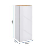 Modernform Cabinet Gloss White 15" W X 36" H X 12" D Single Door Wall Cabinet
