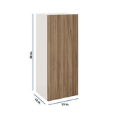 Modernform Cabinet Walnut 15" W X 36" H X 12" D Single Door Wall Cabinet