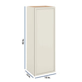 Modernform Cabinet Slim Dove White 15" W X 42" H X 12" D Single Door Wall Cabinet