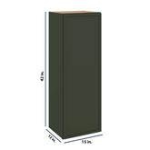 Modernform Cabinet Slim Sage Green 15" W X 42" H X 12" D Single Door Wall Cabinet