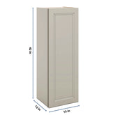 J&K Pebble B6 Single Door Wall Cabinet - 15" W x 42" H