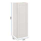 J&K Pure B5 Single Door Wall Cabinet - 15" W x 42" H