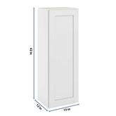 CNC Luxor 5-Piece White 15" W X 42" H Single Door Wall Cabinet