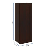 J&K Java Coffee S1 Single Door Wall Cabinet - 15" W x 42" H