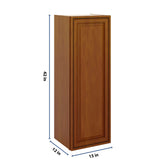 J&K Mocha Glazed K10 Single Door Wall Cabinet - 15" W x 42" H