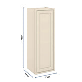 J&K Pearl Glazed H9 Single Door Wall Cabinet - 15" W x 42" H