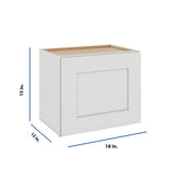 Modernform Cabinet White Shaker 18" W X 15" H X 12" D Single Door Wall Cabinet