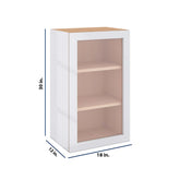 Modernform Cabinet Gloss White 18" W X 30" H X 12" D Single Glass Door Wall Cabinet