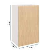 Modernform Cabinet Natural Oak 18" W X 30" H X 12" D Single Door Wall Cabinet