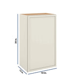 Modernform Cabinet Slim Dove White 18" W X 30" H X 12" D Single Door Wall Cabinet