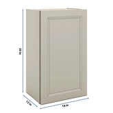 J&K Pebble B6 Single Door Wall Cabinet - 18" W x 30" H