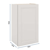 J&K Pure B5 Single Door Wall Cabinet - 18" W x 30" H