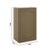 J&K Hazel H8 Single Door Wall Cabinet - 18" W x 30" H