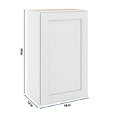 CNC Luxor 5-Piece White 18" W X 30" H Single Door Wall Cabinet