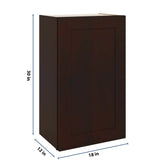 J&K Java Coffee S1 Single Door Wall Cabinet - 18" W x 30" H