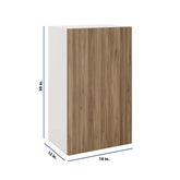 Modernform Cabinet Walnut 18" W X 30" H X 12" D Single Door Wall Cabinet