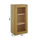 Modernform Cabinet Natural Shaker 18" W X 36" H X 12" D Single Glass Door Wall Cabinet