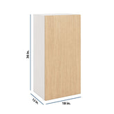 Modernform Cabinet Natural Oak 18" W X 36" H X 12" D Single Door Wall Cabinet