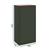Modernform Cabinet Slim Sage Green 18" W X 36" H X 12" D Single Door Wall Cabinet