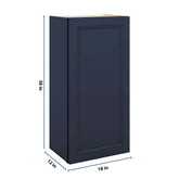 J&K Naval B7 Single Door Wall Cabinet - 18" W x 36" H