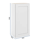 CNC Luxor 5-Piece White 18" W X 36" H Single Door Wall Cabinet