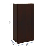 J&K Java Coffee S1 Single Door Wall Cabinet - 18" W x 36" H