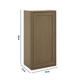 J&K Hazel H8 Single Door Wall Cabinet - 18" W x 36" H