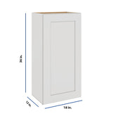 Modernform Cabinet White Shaker 18" W X 36" H X 12" D Single Door Wall Cabinet