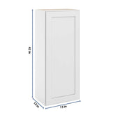 CNC Luxor 5-Piece White 18" W X 42" H Single Door Wall Cabinet