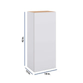 Modernform Cabinet Matte White 18" W X 42" H X 12" D Single Door Wall Cabinet
