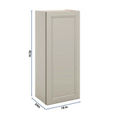 J&K Pebble B6 Single Door Wall Cabinet - 18" W x 42" H