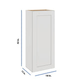 Modernform Cabinet White Shaker 18" W X 42" H X 12" D Single Door Wall Cabinet